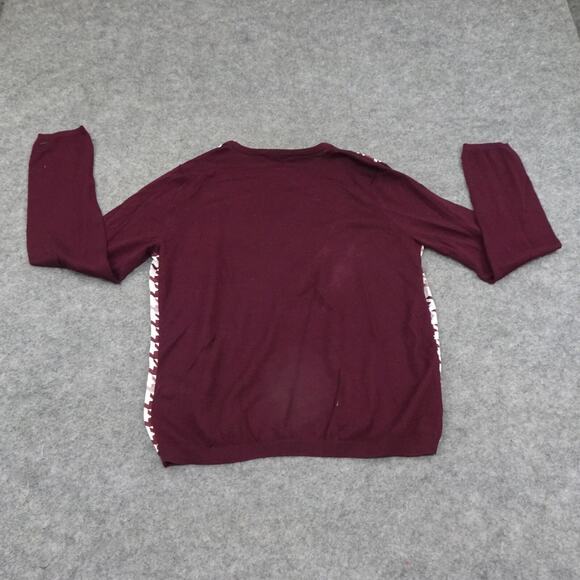 Tommy Hilfiger Sweater Womens Medium Cardigan Houndstooth Luxury Wool B - Picture 13 of 14